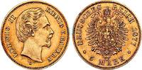 5 Mark 1877 D König Ludwig II. von Bayern (1864-1886) EF