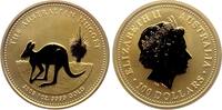 Australien 100 Dollars 2005 Nugget - Känguru mit Grasbaumpfanze BU in Kapsel