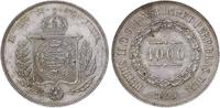 Brasilien 1000 Reis Pedro II. 1831-1889. -