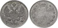Russland Nikolaus II. 1894-1917. 20 Kopeken 1913  BC Hübsche Patina. Fast vorzüglich