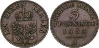 Brandenburg-Preußen 3 Pfennig Friedrich Wilhelm IV. 1840-1861. -