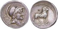 Republik Denar L. Rustius 76 v. Chr.. -