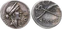 Republik Denar Q. Sicinius 49 v. Chr.. -