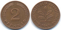 BRD 2 Pfennig Stahl/kupferplattiert -