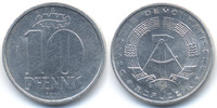 DDR Aluminium – Verprägung Jahreszahl 10 Pfennig 1989 A fast prägefrisch