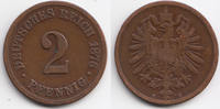 Kaiserreich 2 Pfennig kleiner Adler - Kupfer -