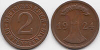 Weimarer Republik 2 Rentenpfennig Kupfer -