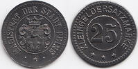25 Pfennig ohne Jahr Hannover Peine - Eisen ohne Jahr (Funck 420.4b) vorzüglich+ - leicht gereinigt