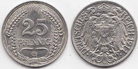 Kaiserreich 25 Pfennig Nickel -