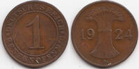 Weimarer Republik 1 Rentenpfennig Kupfer -