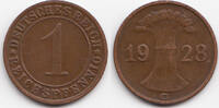 Weimarer Republik 1 Reichspfennig Kupfer -