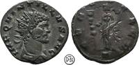 Quintillus (270) Antoninian Mediolanum, Concordia mit Standarte, sehr feines Portrait, -