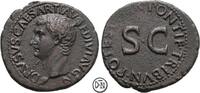 Drusus Minor (4-23) Roma, Kopf / Legende um S C, gutes Portrait, attraktives Exemplar, As 22-23 n. Chr. ss