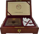 GROSSBRITANNIEN / IRLAND 32 Crowns 2002. Nur 50 Exemplare geprägt. Elizabeth II, 1952-2022. Proof Im Deluxe-Holzetui mit Zertifikat und Samtha