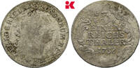 BRANDENBURG-PREUSSEN 1/3 Reichstaler preuß. 1758, ohne Münzzeichen, Dresden. Friedrich II., der Große, 1740-1786. VF