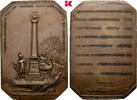 RUSSLAND Achteckige Bronzeplakette Von großer Seltenheit. Alexander I., 1801-1825. -