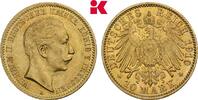 PREUSSEN 10 Mark 1910 A. Wilhelm II., 1888-1918. AU, kl. Kratzer