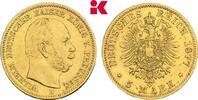 PREUSSEN 5 Mark 1877 B. Wilhelm I., 1861-1888. Sehr schön 342.45 £  +  12.92 £ shipping