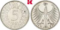 BUNDESREPUBLIK DEUTSCHLAND 5 DM 1961 D. Vorzüglich + 39.01 £  +  12.92 £ shipping