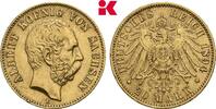 SACHSEN 20 Mark 1894. Albert, 1873-1902. Sehr schön-vorzüglich 732.57 £  +  12.92 £ shipping