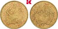 KOLUMBIEN Republik ab 1886. 2,5 Pesos 1913. Sehr schön-vorzüglich