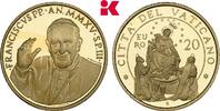 Vatikan 20 Euro 2015 Auflage: 2.400 Exemplare. Franziskus I., 2013-2025. Prachtexemplar von polierten Stempeln, CH UNC, im