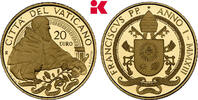 Vatikan 20 Euro 2013 R, Rom. Auflage: 2.400 Exemplare. Franziskus I., 2013-2025. Proof im Originaletui mit Zertifikat