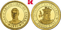 SPANIEN 20.000 Pesetas 1991. Juan Carlos I., 1975-2014. Prachtexemplar von polierten Stempeln, UNC-, Kratz