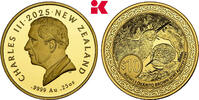 NEUSEELAND 10 Dollars 2025, Auflage: 500 Exemplare. Charles III. 2023- Proof, Hairlines