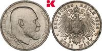 WÜRTTEMBERG 3 Mark 1916. R Wilhelm II., 1891-1918. Vorderseite mattiert, Proof