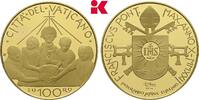 Vatikan 100 Euro 2022 Auflage: 799 Exemplare. Franziskus I., 2013-2025. Proof, Hairlines, im Originaletui mit Zertifikat