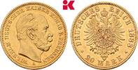 PREUSSEN 20 Mark 1888. A. Wilhelm I., 1861-1888. EF