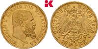 WÜRTTEMBERG 10 Mark 1913. Seltener Jahrgang. Wilhelm II., 1891-1918. AU, kl. Kratzer
