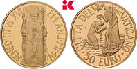 Vatikan 50 Euro AN I/2005 R, Rom. Auflage: 3.044 Exemplare. Benedikt XVI., 2005-2013. Proof im Originaletui mit Zertifikat