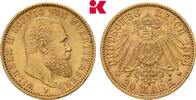 WÜRTTEMBERG 20 Mark 1894. F Wilhelm II., 1891-1918. EF
