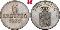 HESSEN 6 Kreuzer 1833. Ludwig II., 1830-1848. Fast Stempelglanz, Prachte... 252.09 &pound;  +  12.73 &pound; shipping