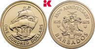 BARBADOS 100 Dollars 1975 Elisabeth II. seit 1966. Stempelglanz, im Orig... 850.28 &pound;  +  12.73 &pound; shipping