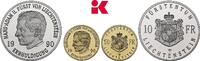LIECHTENSTEIN 50 und 10 Franken 1990, Bern. Franz Josef II., 1938-1989. ... 1,132.28 &pound;  +  12.73 &pound; shipping