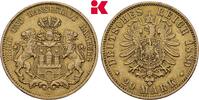 HAMBURG 20 Mark 1889. Freie und Hansestadt. Fast vorz&uuml;glich 1,704.83 &pound;  +  12.73 &pound; shipping