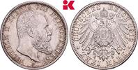 WÜRTTEMBERG 2 Mark 1912. Wilhelm II., 1891-1918. AU