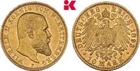 WÜRTTEMBERG 10 Mark 1893. Wilhelm II., 1891-1918. EF