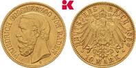 BADEN 10 Mark 1897. Friedrich I., 1852-1907. Fast vorz&uuml;glich 503.57 &pound;  +  12.61 &pound; shipping