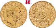 SACHSEN 10 Mark 1891. Albert, 1873-1902. Fast vorz&uuml;glich 571.28 &pound;  +  12.61 &pound; shipping
