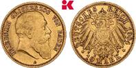 BADEN 10 Mark 1904. Friedrich I., 1852-1907. Fast vorz&uuml;glich 554.35 &pound;  +  12.61 &pound; shipping
