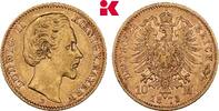 BAYERN 10 Mark 1873. Ludwig II., 1864-1886. Sehr sch&ouml;n-vorz&uuml;glich 503.57 &pound;  +  12.61 &pound; shipping
