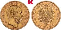 SACHSEN 10 Mark 1888. Albert, 1873-1902. Fast vorz&uuml;glich 571.28 &pound;  +  12.61 &pound; shipping