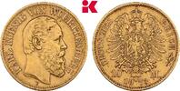 W&Uuml;RTTEMBERG 10 Mark 1873. Karl, 1864-1891. Sehr sch&ouml;n-vorz&uuml;glich 495.11 &pound;  +  12.61 &pound; shipping