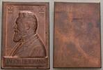 München Einseitige Bronzeplakette Auf das 40-jährige Arbeitsjubiläum des Architekten Jacob Heilmann -