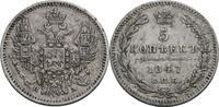 Russland 5 Kopeken PA, St. Petersburg Nikolaus I., 1825-1855 -