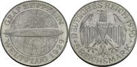 Weimarer Republik 5 Reichsmark D, München Zum Weltflug des Graf Zeppelin 1929 -